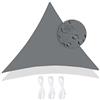 gotyou Vela Ombreggiante Impermeabile 3x3x3m, Tenda a Vela Triangolare, Impermeabile Vela Ombreggiante per Balcone Terrazza Campeggio Portare Corda, Grigio