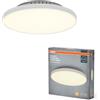 OSRAM Planon Frameless Round frameless panel light in white with advanced LED technology, 19 W, round shape (300-mm diameter), warm white light colour at 3,000 K, aluminium housing