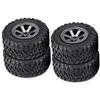 Yctze Scala 1:16 4 Pezzi/Set Pneumatici Cingolati, Pneumatici in Gomma Accessorio RC per Auto Militare Telecomandata, Compatibile con Camion RC, Auto e Rimorchi in Scala 1/10,