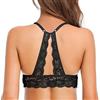 SHEKINI Reggiseno Senza Ferretto Bralette Donna a Triangolo in Pizzo Bra Imbottito Removibile Sexy Crop Top