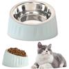 Hnonoxy Ciotola per Gatti in Acciaio Inox, Ciotole per Cani Inclinata di 15°e Rialzata, Staccabile, Anti Scivolo Scodella per Animali Domestici, Mangiatoie e Abbeveratoi per Gattini e Cani (Blu)
