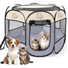 EUBSWA Cancelletta per cuccioli 74 x 74 x 43 cm pieghevole - Box per cuccioli e cani di piccola taglia - Recinzione per cani per casa all'aperto - Cane XXL con porta - Robusta gabbia in metallo per cuccioli