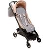 Mi Bollito - Materassino passeggino universale - Stile Vichy imbottito e traspirante - 100% cotone - Compatibile con tutti i passeggini - Prodotto in Spagna. (Nero)