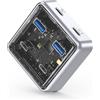 ORICO Hub USB 3.2, 4 Porte USB 3.2 Gen2 Hub con 2 Porte Tipo A/C, Adattatore Multiporta in Lega di Zinco da 10Gbps compatibile con MacBook, iMac, Surface Pro, XPS e Disco Rigido