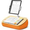 SHUOSUO Supporto Cuscino Tablet, Porta Tablet con braccio regolabile, compatibile con iPad, Kindle, Cellulare (4,7-13), scrivania per la lettura a mani libere a letto, sul divano (Arancione)