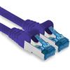 1aTTack.de 1,5m - Cat.6 - Cavo di Rete LAN Ethernet Gigabit RJ45 Cat 6 Cavo Patch A 10000 Mbit s Sftp Pimf 500 MHz Compatibile con CAT5 CAT6 CAT7 Cat8 Viola - 1 Pezzo