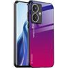 EASSGU Custodia Adatta per Redmi 13C 5G / Redmi 13R 5G (6.74 Inches), Cover Posteriore in Vetro Sfumato Custodia per Cellulare Anti-Caduta e Anti-Graffio - Rosso Purpureo