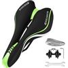 ENJOHOS Sella Bici Comoda, Sella MTB Antiprostata Impermeabile, Sellino Bici Morbido Uomo Donna, Selle Bicicletta da Corsa Mountain Bike Gravel Trekking Strada, Verde