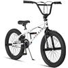 AVASTA Bicicletta BMX per Bambini Freestyle da 20 Pollici per età 6 7 8 9 10 11 12 13 14 Anni Ragazzi Ragazze Adolescenti e Junior Riders con 4 Picchetti, Rotori a 360 Gradi, Bianco