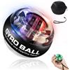 BeSokar Gyroball, Pallina Giroscopica per Allenamento Polso, 5 Livelli di Resistenza, LED, con Borsa e Braccialetto (Guscio trasparente)