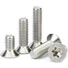 BOZONLI Viti a Macchina Torx Bulloni a Testa piatta Viti Bulloni Inox, bulloni a testa svasata Torx M4×6mm,50 pcs