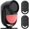GALOOK GLOOK Antifurto Allarme Casa Senza Fili con 2 Telecomando, 125dB Sensore Movimento Allarme, Sirena Allarme Perimetrale, Garage, Auto, Porta, Ingresso, Esterno, Finestre, Camper