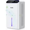 Orealla Deumidificatore Casa Muffa Portatile 2.5L - Deumidificatori Silenzioso con Modalità Sonno 30dB Spegnimento Automatico Timer Programmabile Luci 7 Colori, Dehumidifier per Bagno Letto Camera e Soggiorno