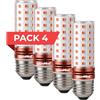 Puremind Set 4 Luce Notturna Rossa Anti Luce Blu E27 + Video Tecniche Sonno - Lampada Rossa Melatonina Antiriflesso Flicker Free per Dormire Meglio (PACK 4 E27)