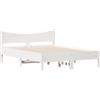 vidaXL Letto senza Materasso Bianco 120x190 cm Legno Massello di Pino