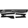 labelbike - Adesivi in Resina Gel 3D PER CARTER CINGHIA in Simil Carbonio e Bianco compatibili con YAMAHA TMAX 530 anno 2012-2016