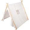 small foot Tenda da gioco per Indoor per bambini, struttura in legno con rivestimento in stoffa, finestra e apertura avvolgibile, per bambini dai 2 anni, 12761