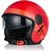 ORIGINE Casco Jet Moto Casco Aperto Scooter Omologato ECE2206 con Visiera