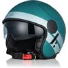 ORIGINE Casco Jet Moto Casco Aperto Scooter Omologato ECE2206 con Visiera