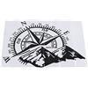 Keenso Adesivo per Auto Bussola, Adesivo Modello Bussola per Auto 48x34cm Decorazione Decalcomania Montagna Universale per Corpo Porta Cofano Finestra Posteriore