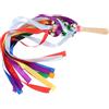 ibasenice Di Rappresentazione Con Nastro Arcobaleno e Campanelli Ribbons Da Danza Per Attività Fisiche All Aperto Per Ginnastica Ritmica e Festività