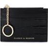 PORRASSO Porta Carte di Credito Portamonete Donna Portafoglio Portatile Astucci Portachiavi PU Pelle Porta Tessere Sottile Slim Porta Carte Credito Nero