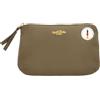 Gusti Leder Gusti Borsa cosmetica in pelle, per uomo e donna, con cerniera dorata, in pelle, colore grigio, grigio.
