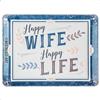 Nostalgic-Art Targa Vintage Happy Wife Happy Life - Idea regalo per i nostalgici, in metallo, Design retro per decorazione, 15 x 20 cm