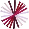 Aerzetix - Set di 10 Cerniere Lampo a Spirale N°5 55cm separabili con cursore - in Metallo Nylon Poliestere - tonalità Rosa - per Cucito Artigianato creazioni Tessili