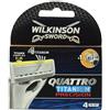 Wilkinson Sword Wilkinson Quattro Titanium Precision, lame da rasoio da uomo
