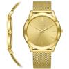 BUREI Orologio al quarzo analogico minimalista per donna uomo con datario e quadrante ultra sottile Design elegante casual