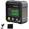 Generico Misuratore angolare digitale magnetico a 4 lati, livella a bolla con retroilluminazione elettronica e percentuale di pendenza, misuratore angolare ricaricabile ad alta precisione