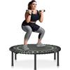 VEVOR Mini Trampolino Pieghevole Fitness 1027 mm, Capacità di Peso 150 kg, Trampolino Elastico per Adulti per Allenamento in Interni/Giardino, Nero e Verde