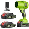 Lonvgrt Seese Pro - Soffiatore Ultraleggero E Ultrapotente, Soffiatore Elettrico for Foglie Senza Fili Portatile, D'aria Turbo Super Potente Senza Fili(Green,2 Battery)