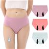 INNERSY Mutande Mestruali Ragazza Flusso Abbondante Mutandine Assorbenti Culotte Bambina Pacco da 3 (L, Rosa, Blu, Viola)