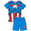Marvel Captain America Set Pigiama per Ragazzi | T-Shirt e Pantaloncini di Captain America per Bambini Pjs | Mighty Blue Suit Design | Merce Ufficiale Regalo Perfetto per Piccoli Supereroi