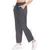 Kendindza Collection Kendindza - Pantaloni estivi da donna, lunghi, leggeri, per il tempo libero, con fiori in cotone, Nero | Modello a puntini piccoli, L