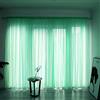 BOYOUTH - Tende in voile tinta unita, con tasca per finestra, per camera da letto, soggiorno, hotel, verde brillante, 1 pannello, 100 x 270 cm