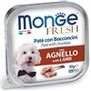 Generico Monge Fresh cane, umido per cani di tutte le taglie e razze, patè con bocconi gusto AGNELLO | 6 scatolette da 100 grammi l'una.