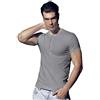 EnricoCoveri 3 t-Shirt Mezza Manica Serafino con Bottoni in Cotone bielastico COVERI Art. ET1510 (7/XXL, Grigio)