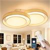 OTREN Plafoniera LED Soffitto Moderna, 3000K-6500K Dimmerabile Lampada da Soffitto LED con Telecomandoper, 57CM Lampadario Camera da Letto per Soggiorno Sala da Pranzo, 48W