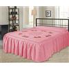 Sapphire collection Copriletto Tradizionale, Lussuoso, in Cotone Naturale 100% e ciniglia, Singolo, Matrimoniale e King Size, Colore Rosa