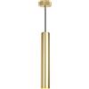 Alpinaluz Lampada a Sospensione Tubolare in Alluminio 40 cm, Design Moderno con Attacco GU10 e Cavo Tessile Regolabile 120 cm, Lampada da Soffitto per Interni IP20 (Oro)