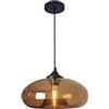 S-Cevada Lampadario a Sospensione in Vetro Colorato Vintage Industriale da 28 cm, Lampada da Soffitto Retrò Loft Bar E27, Luci da cucina sala da pranzo camera da letto (Marrone)