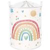 Clastyle Ceste Biancheria Bambini Arcobaleno Cestino Giocattoli Vestiti Impermeabile per Ragazza Cestino Portaoggetti per Bagno Cameretta Bucato, Nuvola, 40x50 cm