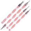 JUYA Quilling Utensili Scanalati con Testa Dell'acciaio Inossidabile (Rosa, 4-pc set)
