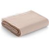 GAMUSI Copridivano multiuso, coperta picnic, Jarapa Foulard copriletto copriletto copriletto in cotone tinta unita - 180 x 140 cm, beige