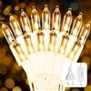 Ciskotu Luci Albero di Natale Bianco Caldo, 8.85M 50LED Luci Natalizie Esterno e Interno IP44 Impermeabile con Spina, Decorazioni Natalizie per Giardino, Casa