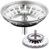 Galenecx Tappo Lavello Cucina, 82mm Tappi Lavandino Cucina in Acciaio Inossidabile, Tappi Lavandino Bagno, Filtro lavandino per lavello per Lavello Della Cucine, Vasca da Bagno