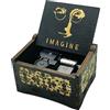 Micteney Imagine Music Box di John Winston Lennon- Carillon Imagine 18 Meccanismo per Note Scatola Musicale intagliata Antica Miglior Regalo per i Bambini Amici Gioca Imagine